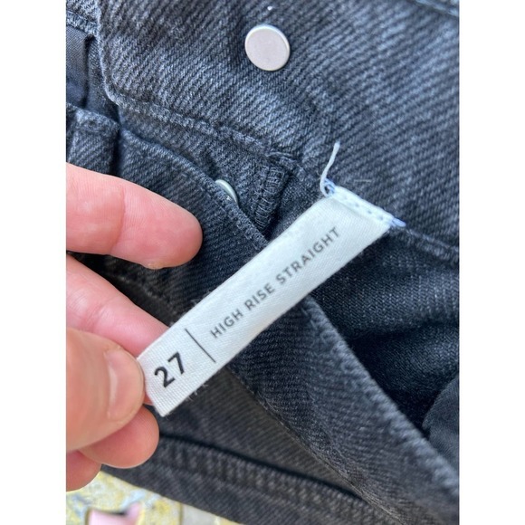 PacSun High Rise Straight Buttonfly Raw Hem Jeans 27 - Picture 8 of 9